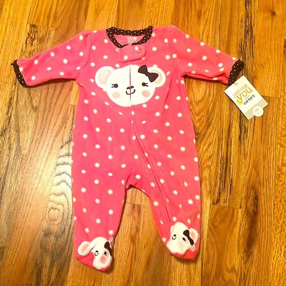 Newborn fleece sleeper. Never worn